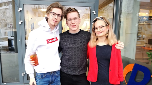 Brede Bjerkseth, Kasper Christensen og Emilie Maria Syvertsen Brekke. 